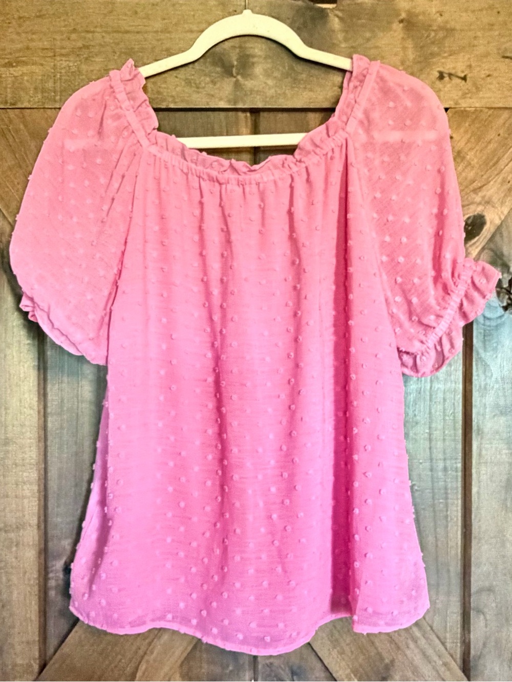 EUC CeCe Bubblegum Pink Scoop Neck Blouse - Picture 11 of 12
